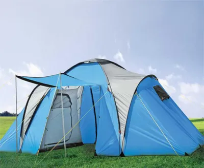Produktbild von Reimo TT Zelt Creastone Peak - 450x260cm 4 Personen blau Familienzelt Kuppelzelt
