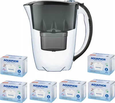 Obrázek produktu pro Filtrační konvice Aquaphor černá + 6 filtračních vložek