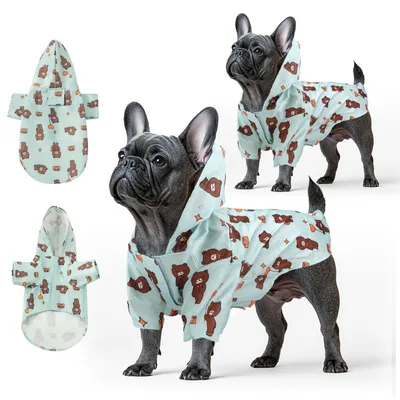 Produktbild von Set aus 2 wasserdichten Regenmänteln für kleine Hunde
