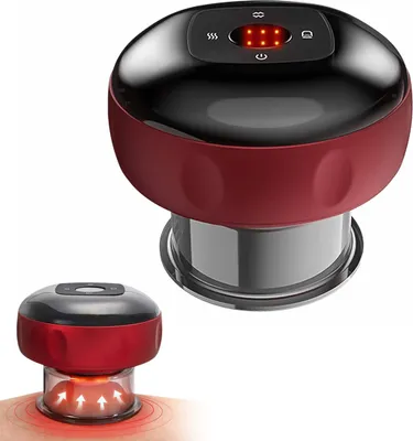 Produktbild von Elektrisches Schröpfgerät Schröpftherapie Guasha Schröpfmassage Vibration Wiederaufladbar Schröpfgerät Massagegerät,Rot