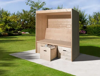 Produktbild von Gartenlaube Bozen, natur B x T x H 173 x 86 x 194