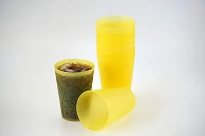 Produktbild von 100 wiederverwendbare Plastikbecher 0,4 l - gelb - Partybecher