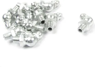 Image de 10pcs Graisseur 6mm Filetage Coudé 45° Métal Raccord Nippel de Graissage
