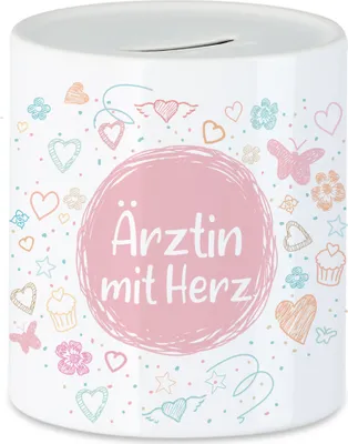 Produktbild von Ärztin mit Herz Spardose  Dankeschön Geschenk Danke Sagen Für Alles Hausärztin