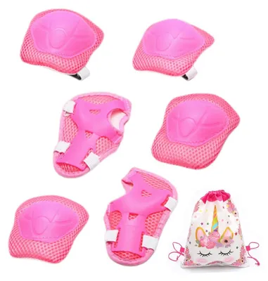 Image de Set de protection 6 pièces pour enfants avec un sac licorne