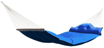 Produktbild von Stabhängematte hellblau/dunkelblau - gesteppt Olefin