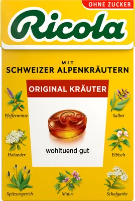Immagine prodotto di Ricola Original Herbs con erbe alpine svizzere Böxli 50g