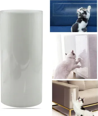 Produktbild von Kratzschutz für Katzen, Kratzschutz, Klebefolie für Katzen, transparentes selbstklebendes Anti-Klauen-Klebeband, 3 m, mit transparentem selbstklebendem Pad für Tür, Wand, Möbel