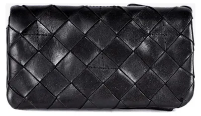 Produktbild von Damen Geldbörse aus echtem Leder, kleine Geldbörse mit Reißverschluss, Münzbörse, Kreditkartenetui mit Riemen, Schwarz, 17,5 x 9,5 x 4