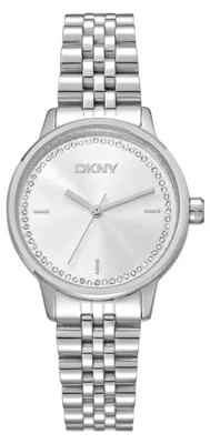 Produktbild von DKNY Damenuhr Quarzuhr silber onesize Damen 30 DK1L086M0045, DK1L086M0055, DK1L086M0085