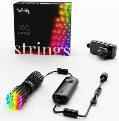 Zdjęcie produktu dla Twinkly|Strings Smart LED Lights 100 RGB (Multicolor), 8m, czarny przewód|RGB - 16M+ kolorów