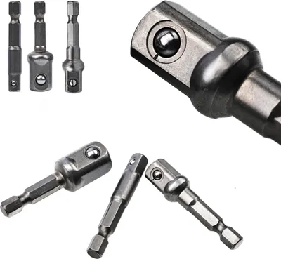 Image de Rosfix Adaptateur pour Douilles 50 mm, 1/2 3/8 1/4 3 Pièces.