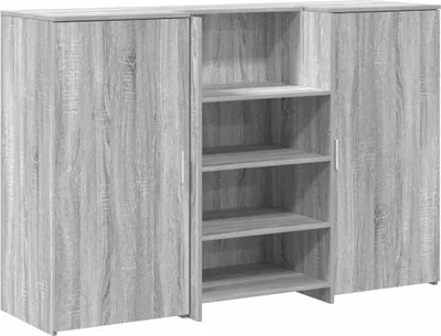Obrázok produktu pre vidaXL Recepčný pult Grey Sonoma 155x50x103,5 cm Materiál na báze dreva