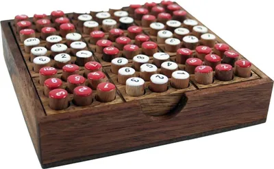 Produktbild von Brettspiel, Gesellschaftsspiel aus Holz - Sodoku, Braun, 3*14*14 cm, Brettspiele & Geschicklichkeitsspiele