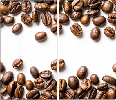 Produktbild von Spritzschutz Herdabdeckplatte Schneidebrett aus Glas Kaffeebohnen 2-Teilig (60x52cm)