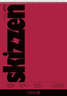 Produktbild von Skizzenblock 24x34cm 50 Blatt Spirale Packung mit 5 Stück