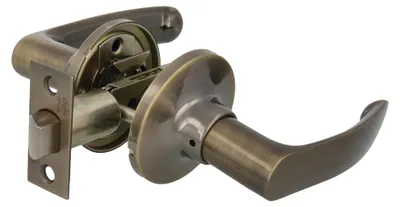 Image de AMIG Poignée de porte intérieure avec serrure Or antique set complet