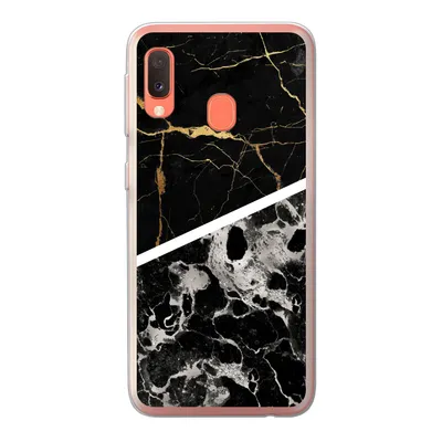 Produktbild von MuchoWow® Handyhülle Schutzhülle Hülle für Samsung Galaxy A20e Marmor - Gold - Luxus Silikon Softcase Handy Hülle - Abdeckung