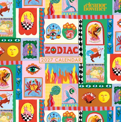 Quadratkalender 2027 mit Tierkreisillustrationen, 30 x 30 cm