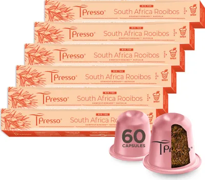 Productafbeelding van ZUID-AFRIKAANSE ROOIBOS , 60 theezakjes, compatibel met Tpresso® en Nespresso®*