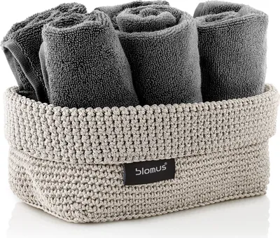 Produktbild von Blomus Häkelkorb TELA sand Large, Körbchen, Ablage, Bad Organizer, Textil, sand, 68886