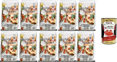 Produktbild von 10x Molino Denti Spezialmehl für Pizza „Anima Verace“ 1 kg + Italian Gourmet polpa 400g