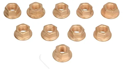 Produktbild von 10x Kupfermutter 15 Schlüsselweite Krümmer M10 x 1,25 Cu-Muttern Auspuff Montage