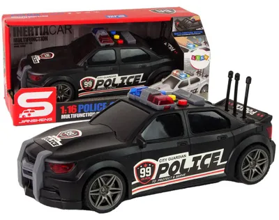 Obrázek produktu pro Auto Sportowe Policja 1:16 Czarny Dźwięk