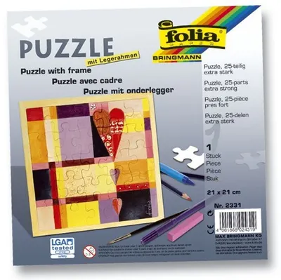 Obrázok produktu pre Folia 2331 Puzzle - 25tlg., 21 x 21 cm, blanko, weiß
