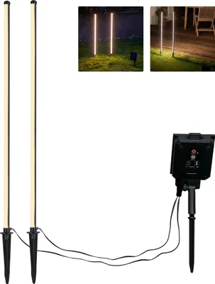Produktbild von Northpoint Solar LED Wegeleuchte Gartenleuchte Außenbeleuchtung warmweiß wasserdicht mit Akku