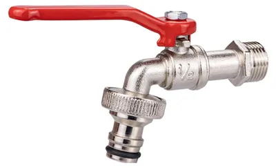 Produktbild von 2er Set Garten Wasserhahn Messing 1/2 Zoll Kugelhahn Außenwasserhahn für Garten Waschmaschine Hof