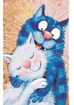 Obrázok produktu pre Obraz podľa čísel "Zamilované mačky", 50x40 cm, s rámom, kreatívny