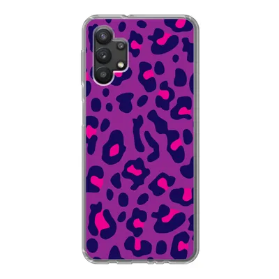 Produktbild von MuchoWow® Handyhülle Schutzhülle Hülle für Samsung Galaxy A32 5G Pantherdruck - Lila - Rosa Silikon Softcase Handy Hülle - Softcase