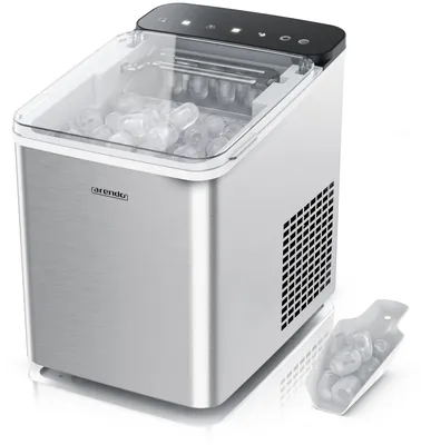 Produktbild von Arendo Eiswürfelmaschine, Eiswürfelbereiter, Ice Maker, max. 12kg Eiswürfe pro Tag, 1,1L Behälter, Automatische Abschaltung, Sichtfenster, Clean-Funktion, Warnfunktion