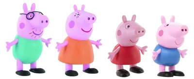 Produktbild von Peppa Wutz Figuren 6,5cm (4er Set) Papa, Mama, Peppa, George