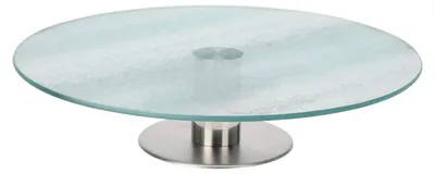Image de Plaque à gâteaux tournante Présentoir à gâteaux Plateau de service Ø30xH7cm Verre