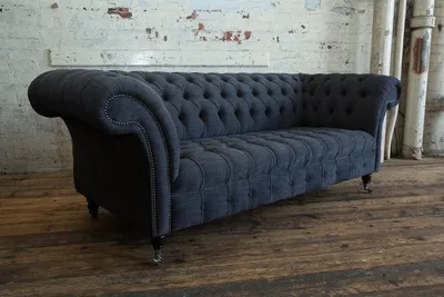 Produktbild von Chesterfield 3 Sitzer Couch Polster Sitz Textil Stoff Leder Couchen Sofa Sofas