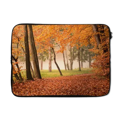 Produktbild von MuchoWow® Laptop Hülle 13 Zoll Blätter - Herbst - Wald Laptoptasche - Laptophülle - Sleeve - Rundumschutz