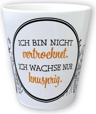 Produktbild von Ich bin nicht vertrocknet ich wachse knusprig Blumentopf aus Keramik