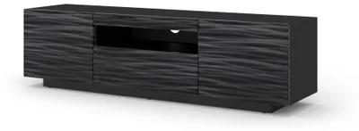 Productafbeelding van TV-kast AURA 150 cm SAHARA, zwart satijn - kan zowel hangend als staand worden geplaatst