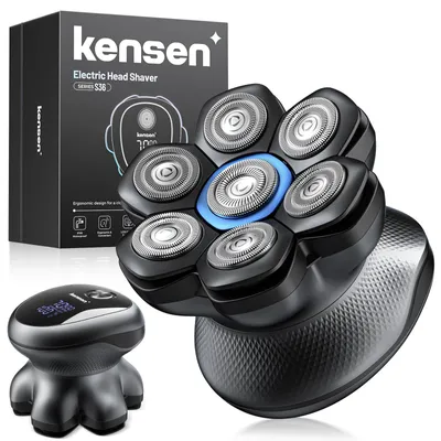 Produktbild von Glatzen Rasierer Herren Kopfrasierer Glatze 7D Bold Shaver 2 Stufen Blau
