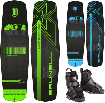 Obrázek produktu pro BRUNELLI Wood Flex Pro Cable Park SET Wakeboard Wakeboardové vázání Grind-Base - velikost: GREEN-145cm-L-XL