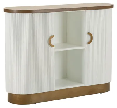 Image de FURNLUX Buffet Tolosa Blanc 121cm / Couleur principale : Blanc / Dimensions : 121 x 90 x 41 cm