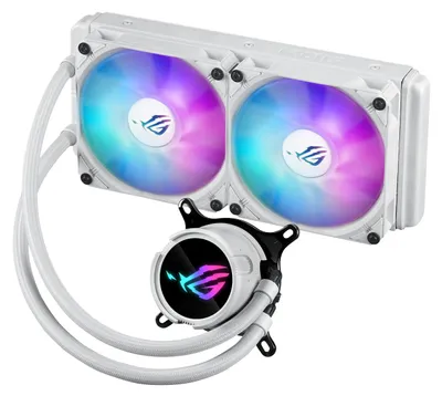 Produktbild von ASUS ROG Strix LC III 240 ARGB White Edition, All-in-One-Flüssigkeitskühler, 12 cm, Weiß