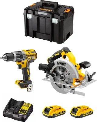 Immagine prodotto di DeWALT Kit DWK203 (DCD796 + DCS570 + 2 x 2,0 Ah + DCB107 + TSTAK VI)