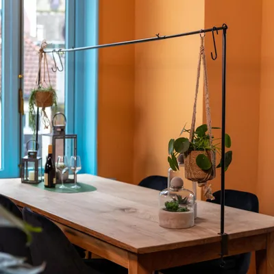 Produktbild von Esschert Design Tisch-Deko-Stange mit Klemmen Schwarz