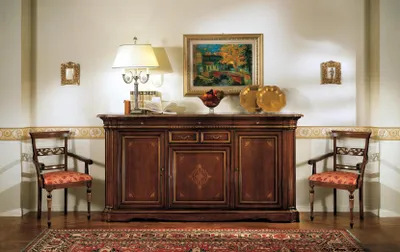 Produktbild von Anrichte Barock Stil Sideboard Echtholz Luxus Italienische Holz Möbel Kommode