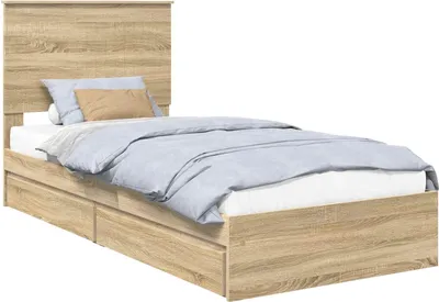 Produktbild von Aufbewahrungsbett Sonoma-Eiche 90 x 190 cm Holzwerkstoff