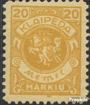 Produktbild von Briefmarken Memelgebiet 1923 Mi 142 postfrisch Wappenreiter