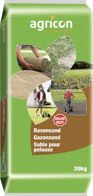 Produktbild von Rasensand 20 kg Quarzsand für bessere Drainage und Lockerung des Bodens